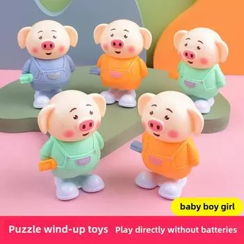 Заводная прыгающая свинья - милый и познавательный подарок без батареек