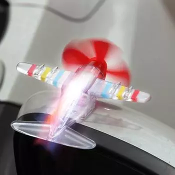 Заводной игрушечный самолет со светодиодными огнями, простая установка, украшение в виде ветряного автомобиля, подвеска на руль электромобиля, подарок для любителей авиации