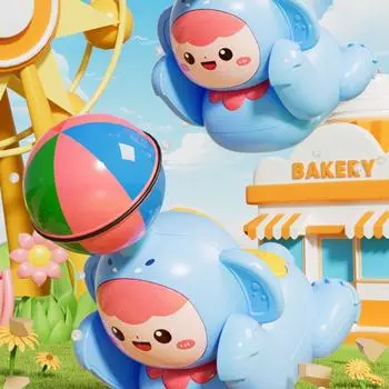 Заводной Лазающий Ползающий Детские Игрушки Большие Глаза Твист Ходячая Утка Обучающая Ползающая Кукла Малыш розовый