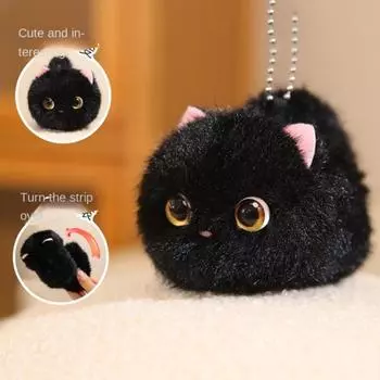 Заводной механизм Катящийся Маленький Кот Плюшевая Кукла Вращающийся Хвост Катящийся Кот Дарение