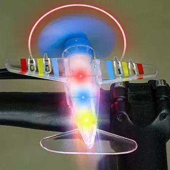 Заводной самолетик со светодиодными огнями, простая в установке ветряная машинка, украшение чистый