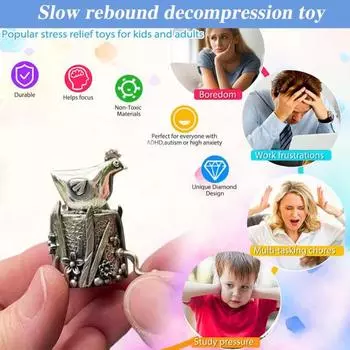 Заводной серебристый автомат-цыпленок, заводная собака, медуза, игрушка, украшение для рабочего стола, для детей и взрослых, на Пасху A