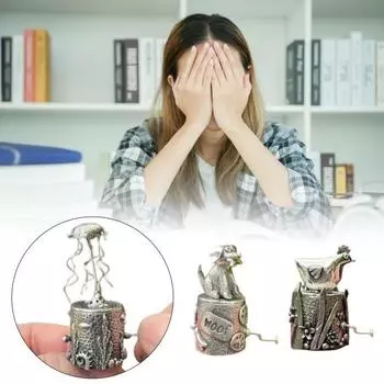 Заводной серебристый автомат-цыпленок, заводная собака, медуза, игрушка, украшение для рабочего стола для детей и взрослых A