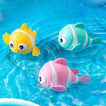 Заводные игрушки для ванной «Рыба-клоун» для детей elephant shower розовый