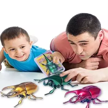 Заводные игрушки, имитация жука, модель насекомого, реквизит для трюков, насекомые, животные, ползающие игрушки для детей золотой