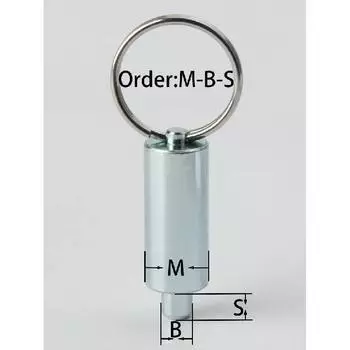 Заводской аутлет Оцинкованный пружинный плунжер без резьбы Индексирующие плунжеры из нержавеющей/углеродистой стали с тяговым кольцом L-10-4-4