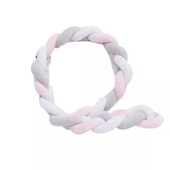 Завязанный узел плетеный бампер для детской кроватки своими руками скрученная окружность кровати узел полосатая подушка