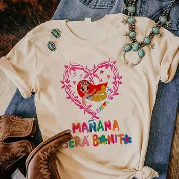 Завтра Sera Nice Karol g футболка женская японская футболка в стиле Харадзюку уличная одежда для девочек дизайнерская одежда из манги M