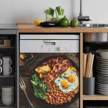 Завтрак Тост Кухня Столовая Шкафы Варочная панель Ландшафтный дизайн Декоративные наклейки 35*35cm/fun-f327