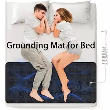 Заземляющий коврик 2760 с заземляющим проводом, улучшает сон, стимулирует кровообращение, уравновешивает энергию, снимает боль для хорошего самочувствия AU Plug чёрный