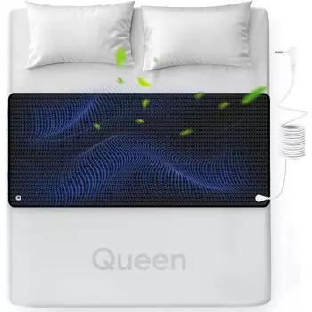 Заземляющий коврик для кровати, 27 60 , для сна и облегчения боли в помещении с заземляющим шнуром UK Plug чёрный