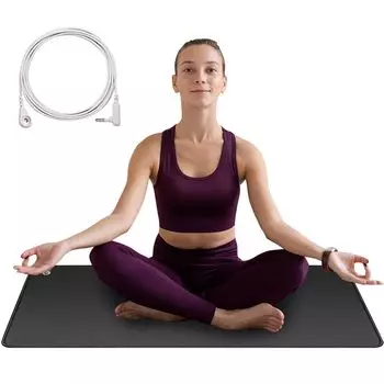 Заземляющий коврик, Заземляющий коврик для кровати 23,6 * 35,4, Заземляющий коврик, Заземление дома AU Plug чёрный