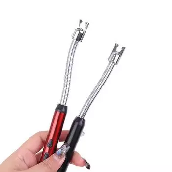 Зажигалка со свободным вращением на 360 градусов, перезаряжаемая электрическая свеча, USB-зажигалка