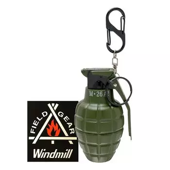 Зажигалка WINDMILL Grenade Turbo Lighting Gas Filled Type Grenade Type with Carabiner GRENADE TURBO LIGHTER Khaki 71390022K хаки