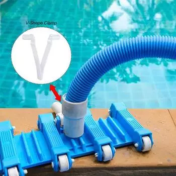Зажим-бабочка для бассейна, 12 шт., V-образный зажим, высокая прочность, не деформируется, не трескается, сменный, совместимый зажим для аксессуаров для бассейна, поставка для бассейна 12pcs
