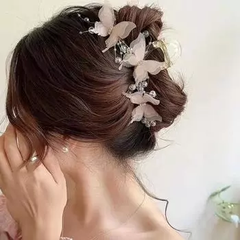 Зажим-бабочка для женщин новые высококлассные милые аксессуары для волос затылок закалывается зажимом-акулой