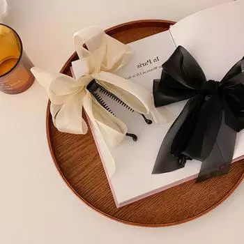 Зажим-банан из марли с бантиком на затылке, высокий зажим для хвоста, поворотный зажим Webstar, вертикальный зажим в стиле Touch, заколка для волос