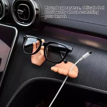 Зажим для автомобильных очков в форме руки, тип присоски, противоскользящий автомобильный интерьерный держатель для очков, органайзер для солнцезащитных очков, инструменты для организации кабелей A