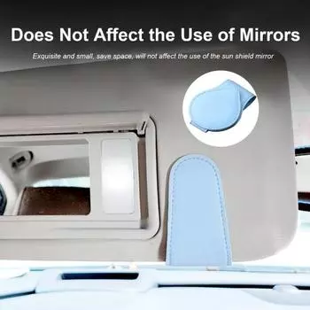 Зажим для автомобильных солнцезащитных очков, прочная пряжка, автомобильные аксессуары, солнцезащитный козырек из искусственной кожи, автомобильный держатель для солнцезащитных очков, практичное хранение очков чёрный