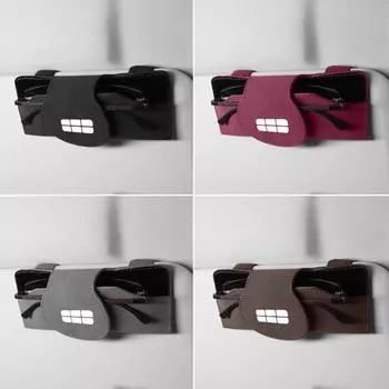 Зажим для автомобильных стекол для моделей Geely Galaxy L7/L6/E8/L9/L5/E6/E7/Geometry/Galaxy Light Geely Galaxy Suede Glasses Case чёрный