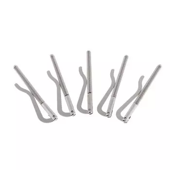 Зажим для банкнот, держатель для кожаных изделий, пружинный зажим, серебристый, 5 шт.