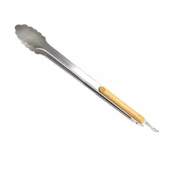 Зажим для барбекю из нержавеющей стали, нескользящий зажим для жареного барбекю, салата, хлеба, кухонная утварь, зажим для мяса, еды, серебристый цвет