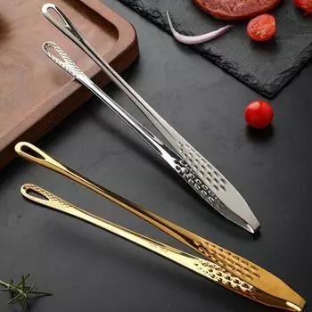 Зажим для барбекю Нержавеющая сталь Легкое управление одной рукой Здоровое приготовление пищи с полой конструкцией Гладкая поверхность B