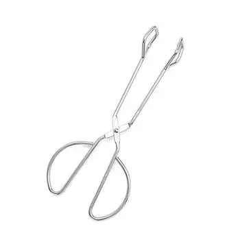 Зажим для барбекю, щипцы для еды из нержавеющей стали, кухонный зажим для печенья, хлеба, фруктового салата, гаджет с длинной ручкой для гриля