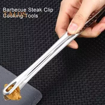 Зажим для барбекю, выдолбленный зажим-еда, прочный зажим из нержавеющей стали 304 для барбекю, стейк, инструменты для приготовления пищи, товары для дома L