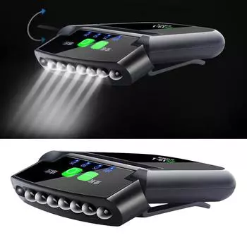 Зажим для безопасности в ночное время на 6 светодиодах, головной светильник, полевой свет, рыбалка, кемпинг, охота, уличный фонарь