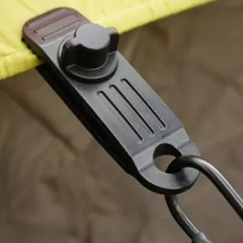 Зажим для брезента Сверхмощный зажим с замком Уникальный дизайн с зубцами Компактный размер Портативный широко используемый зажим для брезента для тента и палатки чёрный