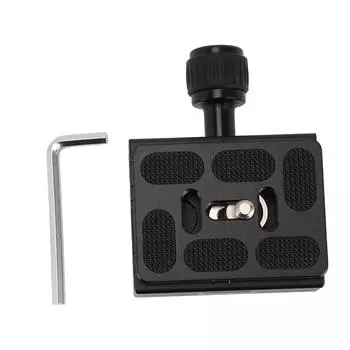 Зажим для быстросъемной пластины штатива с резьбой 3/8 дюйма QR и пластиной 60 мм с пузырьковым уровнем для камеры