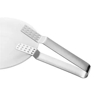 Зажим для чайного пакетика из нержавеющей стали, утолщенный пинцет для лимона, льда, сахара, барбекю, гаджет для домашней кухни, щипцы для чайной посуды, соковыжималка, зажим для еды серебряный