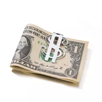 Зажим для денег ChainsPro, ножницы из нержавеющей стали, серебряные, очень удобное место для хранения денежных карт, гравировка имени, аксессуар