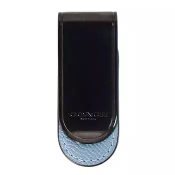 Зажим для денег Coach COACH металлический кожаный зажим для денег с логотипом васильковый CM180 [Товар]