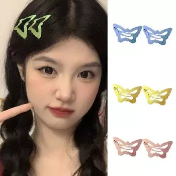 Зажим для девочек, заколка для волос BB, заколки-бабочки, заколка для волос-бабочка для детей, боковая заколка для челки, заколка-бабочка зелёный