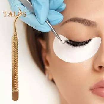 Зажим для дизайна ногтей, нескользящий пинцет для наращивания ресниц из нержавеющей стали, красивая рыбная полоска, высокоточный пинцет для ресниц, поставка для девочек золотистый