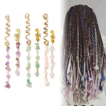 Зажим для дредов Устойчивость к падению Противоскользящая Неувядаемая Не выдергивает волосы Антикоррозийная Укладка волос Спиральная пружинная заколка для волос Подвеска для повседневной жизни S фиолетовый