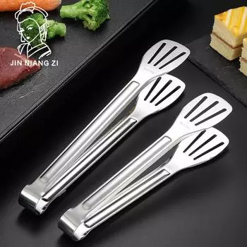 Зажим для еды из нержавеющей стали 304, зажим для барбекю, зажим для жареного стейка, зажим для выпечки хлеба, зажим для шведского стола, зажим для фаст-фуда, зажим для жареных овощей Small