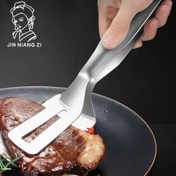 Зажим для еды из нержавеющей стали 304 с зубчатым зажимом для барбекю, кухонный зажим для жарки рыбы, зажим для еды, зажим для стейка 201 stainless steel