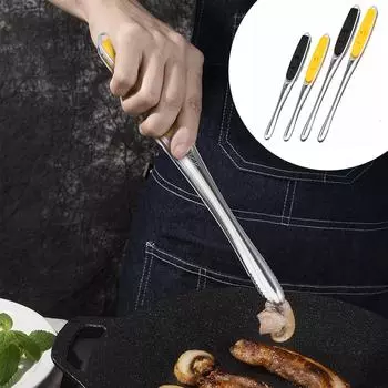 Зажим для еды из нержавеющей стали 304, зажим для домашней кухни, кемпинга, барбекю, зажим для стейка, зажим для хлеба, зажим для еды