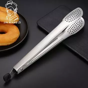 Зажим для еды из нержавеющей стали, зажим для мяса для барбекю, бытовой зажим для стейка, кухонный инструмент, зажим для хлеба «шведский стол»