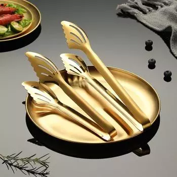 Зажим для еды, многоцелевой зажим из нержавеющей стали для приготовления пищи, крыло бабочки, стейк, торт, барбекю, зажим для дома Small code серебряный