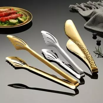 Зажим для еды, многоцелевой зажим из нержавеющей стали для приготовления пищи, крыло бабочки, стейк, торт, барбекю, зажим для дома Small code серебряный