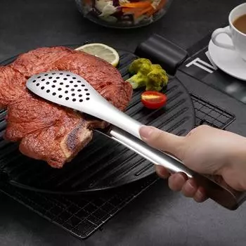 Зажим для еды Приготовление салата Сервировка Щипцы для барбекю Щипцы для фуршета из нержавеющей стали Щипцы для закусок из бисера Универсальные кухонные щипцы S