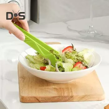 Зажим для еды, противоскользящая ручка, щипцы для сервировки еды, универсальные щипцы для барбекю, кухонная утварь для домашнего пикника серый