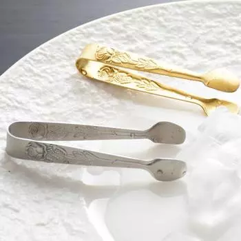 Зажим для еды, термостойкий, широкое применение, нержавеющая сталь, ретро-стиль, износостойкий, зажим для льда для кухни золотистый