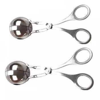 Зажим для фрикаделек из нержавеющей стали 304, антипригарное приспособление для приготовления рыбных шариков, кухонные аксессуары S