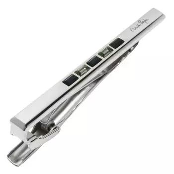 зажим для галстука из хрустального стекла в черную полоску mst8391 чёрный