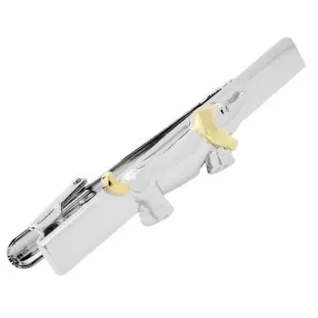 Зажим для галстука в виде таксы, зажим для галстука n01744 серебряный